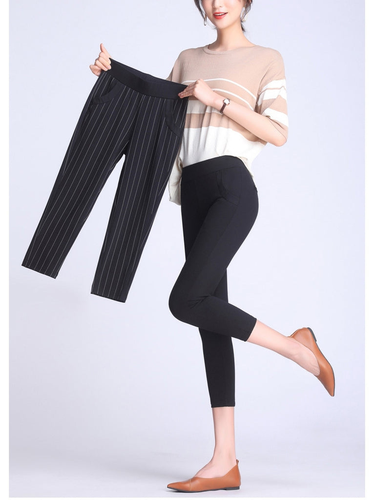 Affordable HIgh Waist Stretchable Capri Pants For Women Black  Lazada PH