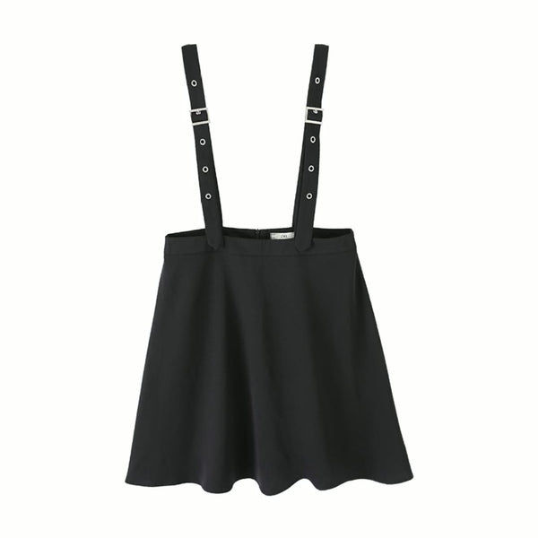 Plus Size Belt Suspender Skirt