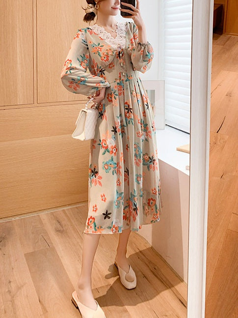 Korean dress long on sale sleeve