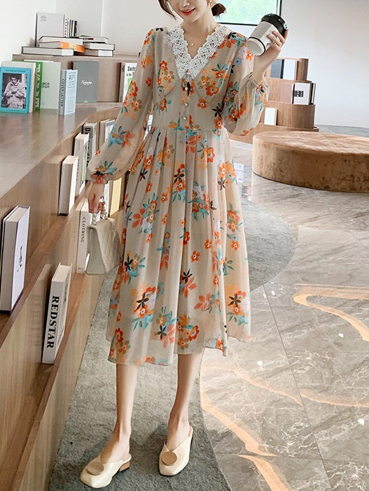 Liat Plus Size Korean Long Sleeve Midi Dress Pluspreorder