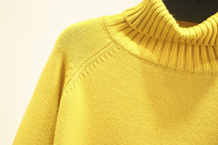 Plus size hot sale yellow turtleneck