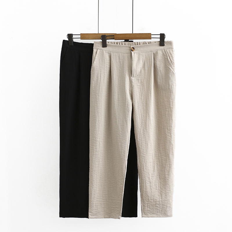 White linen hot sale capri pants