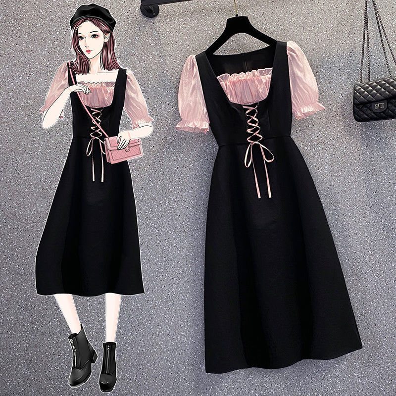 Plus Size Barmaid Korean Dress