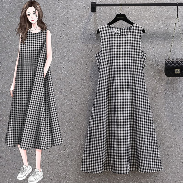 Plus Size Gingham Dress