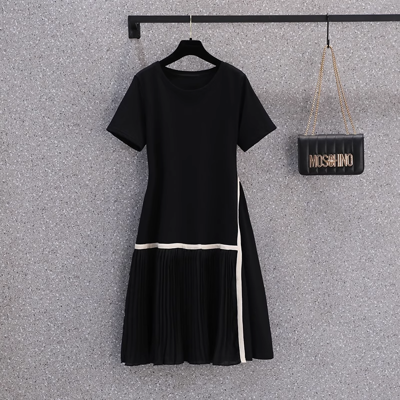 Plus Size Korean Pleats Dress