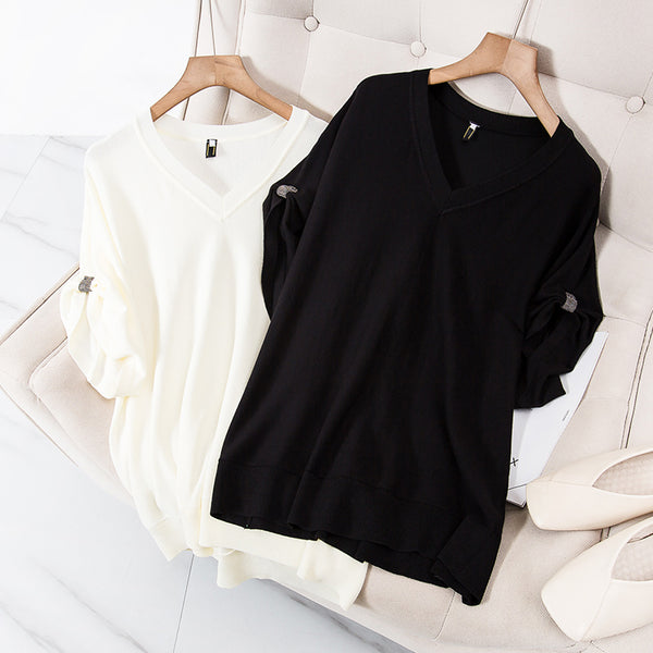 Plus Size Loose Knit Top