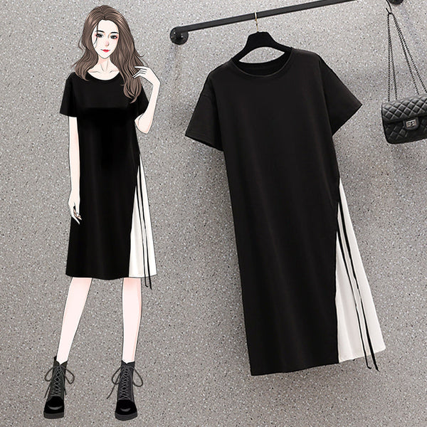 Plus Size Monochrome Shift Dress