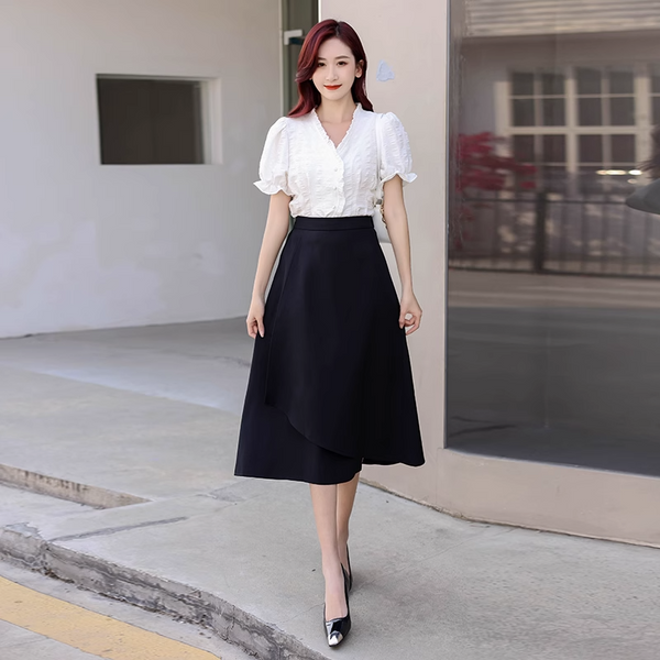 Plus size 2025 black work skirt