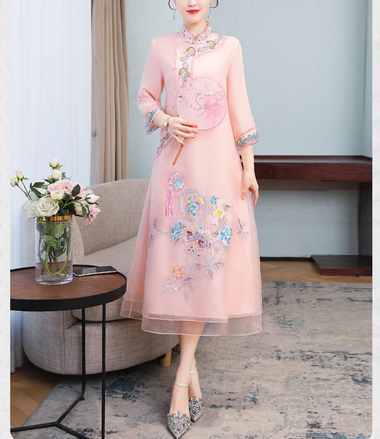 Oriental embroidered dress. popular