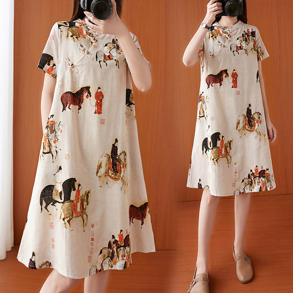 Plus Size Modern Horse Cheongsam Dress