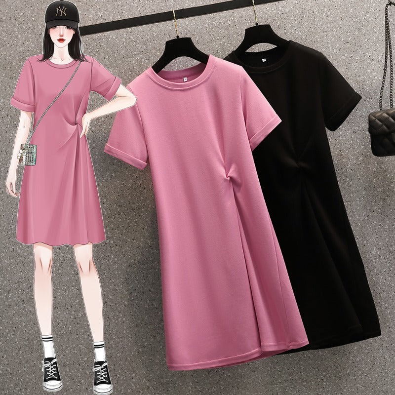 Plus Size Twist Korean T Shirt Dress