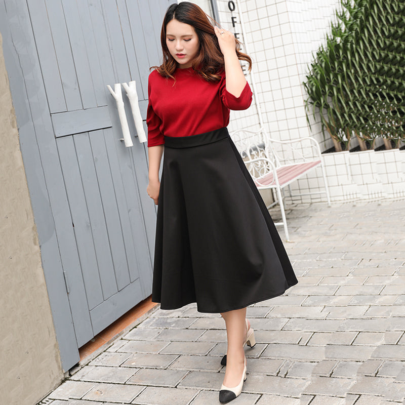 Plus Size Swing Skirt