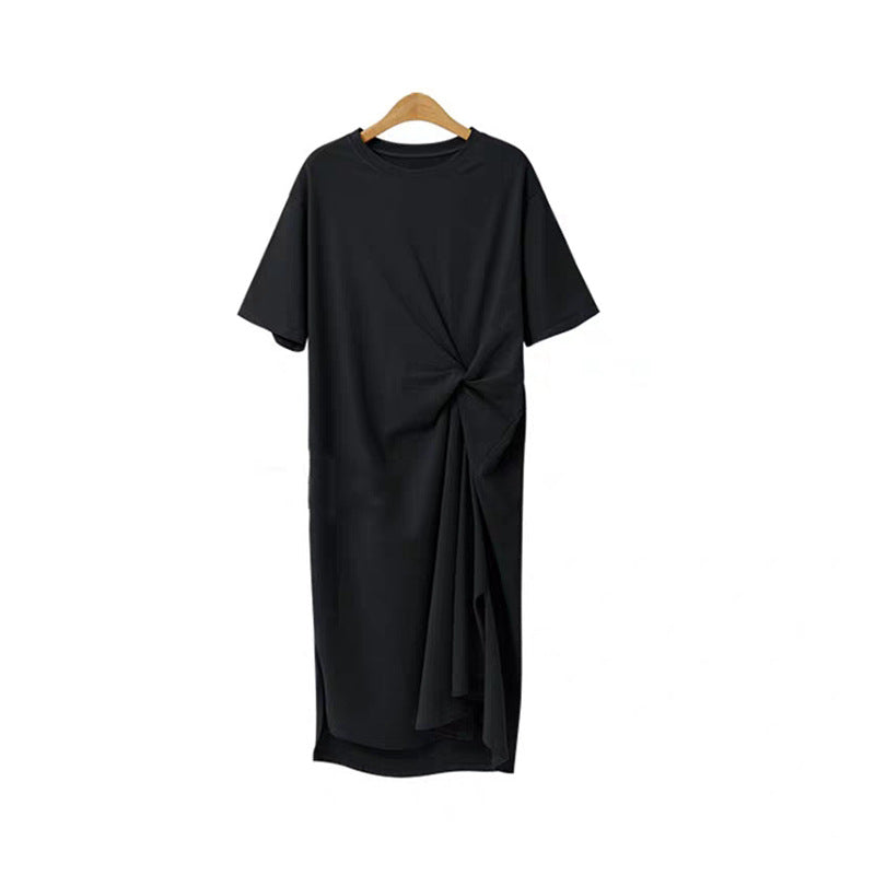 Plus Black Oversized Midi T Shirt Dress