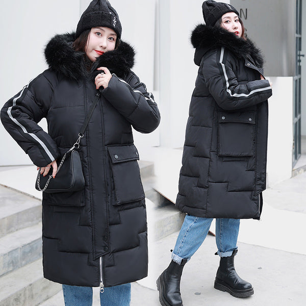 Plus Size Long Padded Winter Jacket