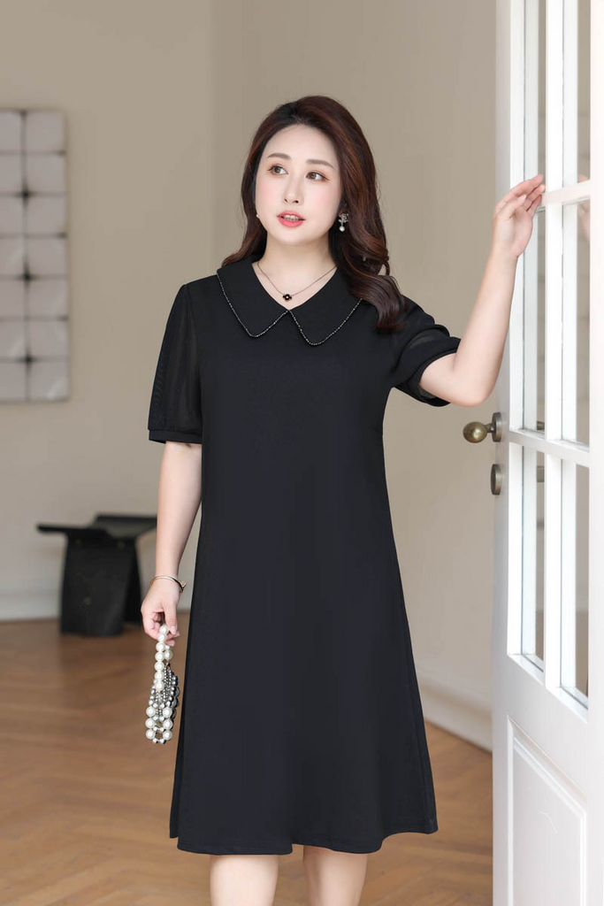 Plus size peter pan collar dress best sale